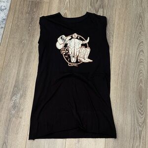 Maurices Black Mini Dress with Gold Design